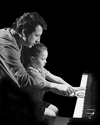 Neil Moore teaching piano