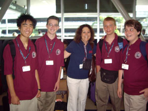 Gail Small with student ambassadors