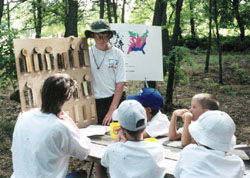 Austin Webb teaching at cub scout day camp