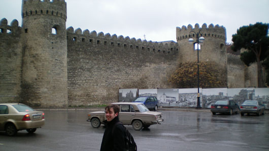 The old city walls of Baku, built during the Crusades
