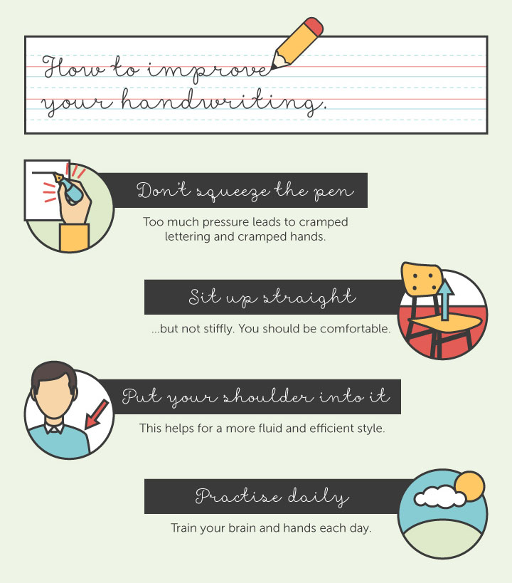 Four tips to help improve your handwriting