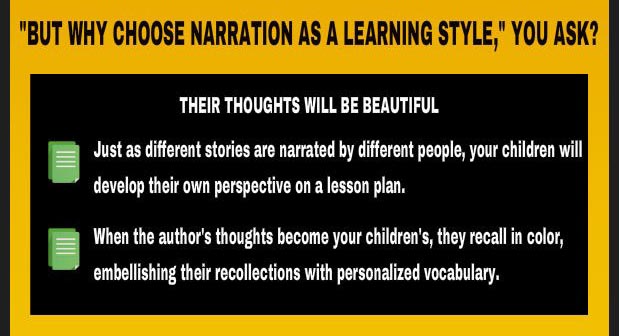 Why choose narration: Children make lesson material their own