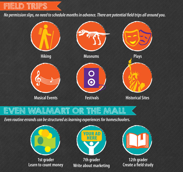 Field trips for homeschoolers; shopping can be educational