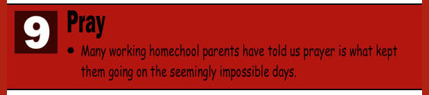 Pray that God will help you make both job and homeschool successful