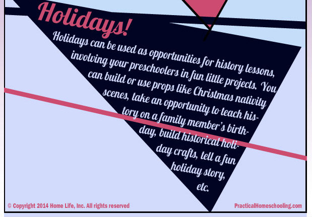 Make holiday celebrations a time for your preschooler to learn history